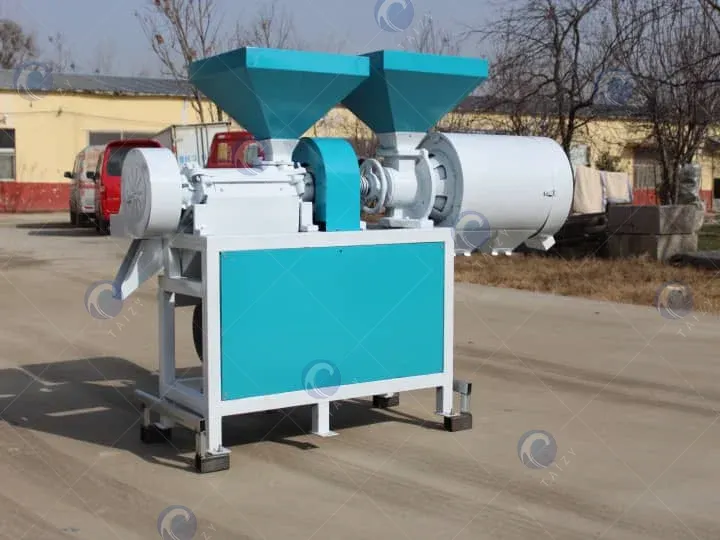 display of corn grits milling machine