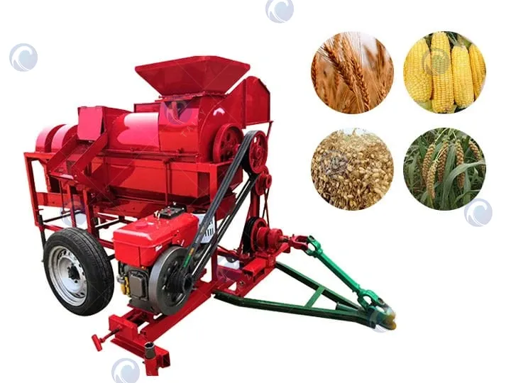 Multifunctional corn thresher for corn, millet, sorghum