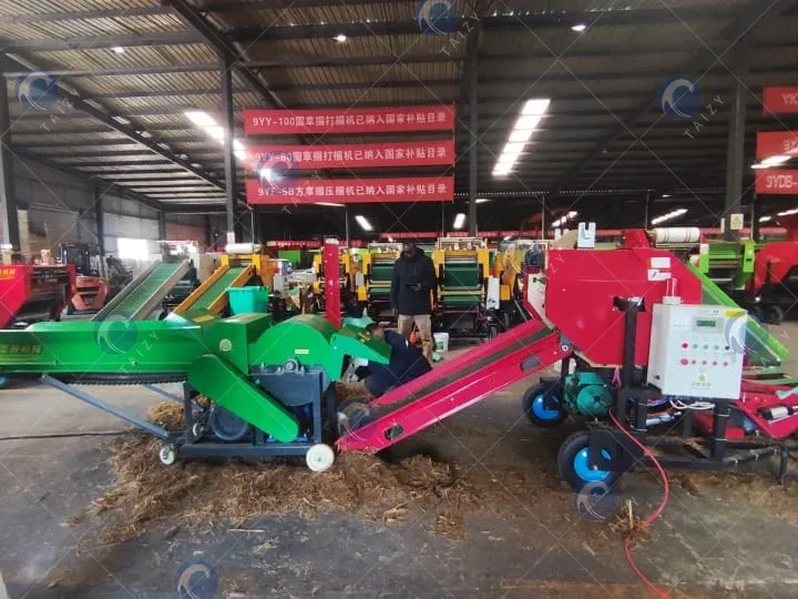 chaff cutter & silage baling and wrapping machine