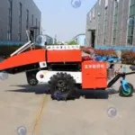 corn harvester with seat