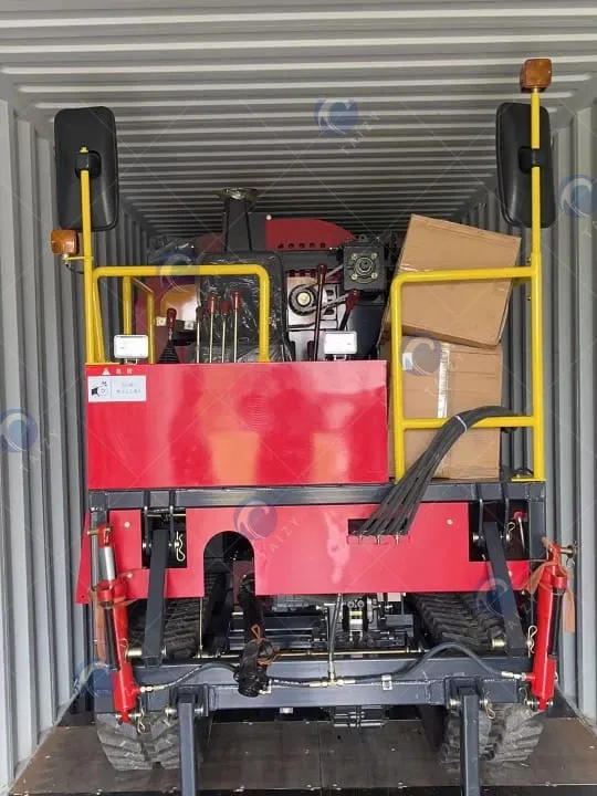 corn silage harvesting machine loading