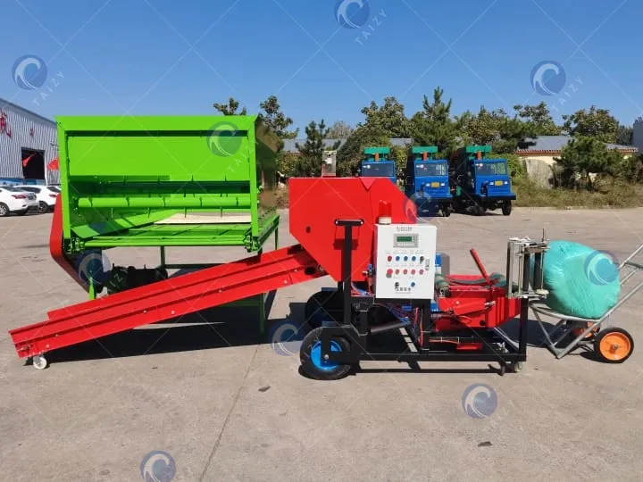 حاوية التغذية ومكبس العلف المخمر