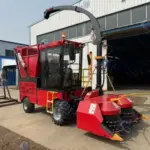 tire-type corn straw harvester machine