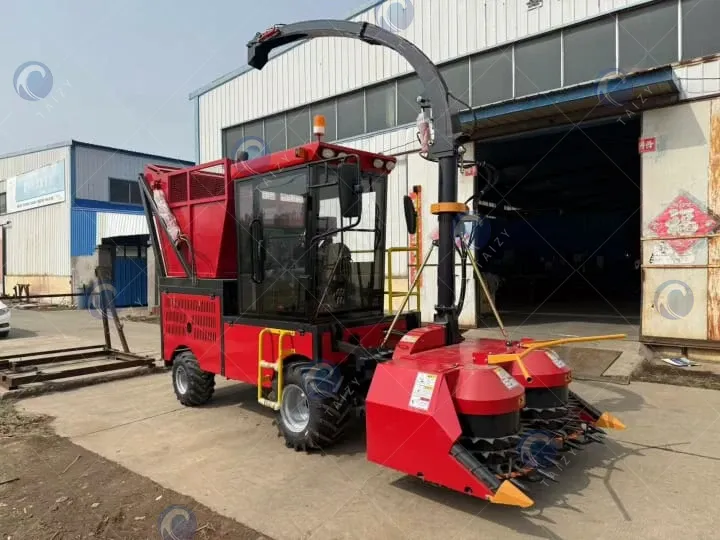 tire-type corn straw harvester machine