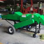 big tires of hay cutting machine