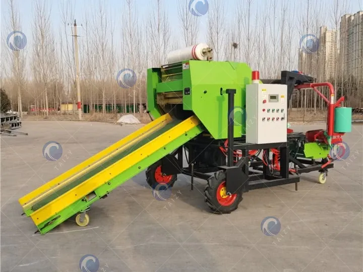 Balleuse d'ensilage ronde de maïs