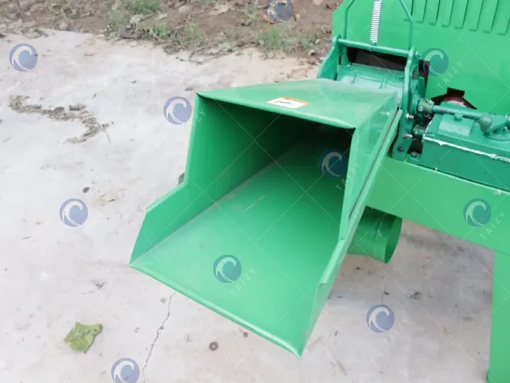 feed inlet of the forage cutter