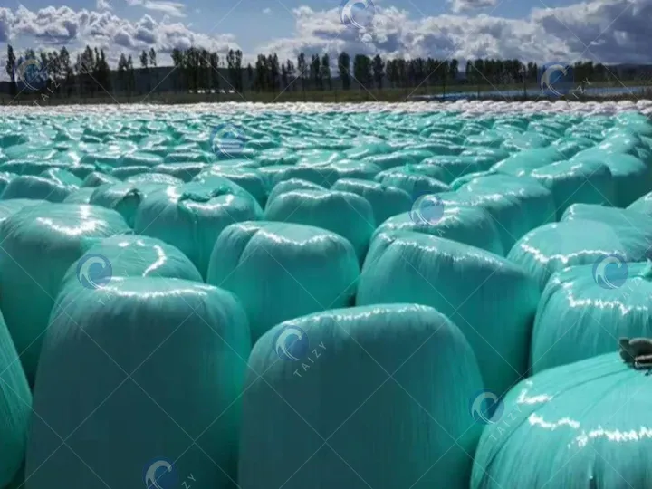 Produit fini de la presse à ensiler