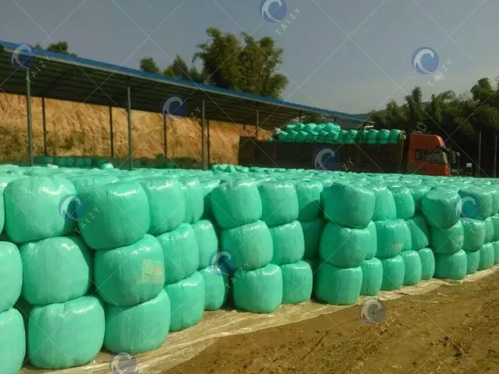 produit fini de la machine de ballage d'ensilage