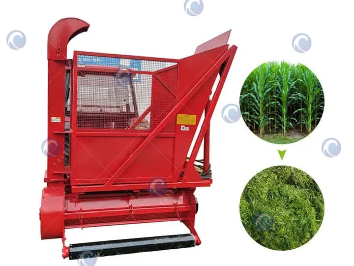 Corn silage harvesting machine