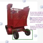 forage harvesting machine equiped with wheels
