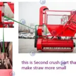 second crushing part of silage harvesting machine