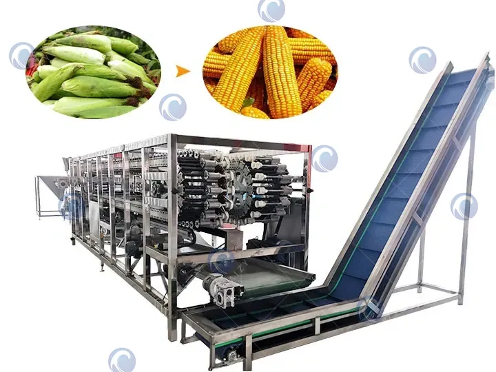 Corn husking machine