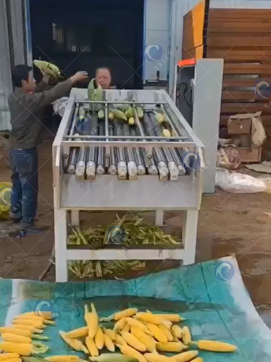 橡胶辊玉米壳斗机