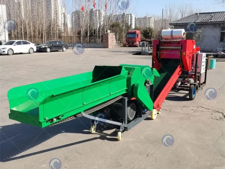 chaff chopper and silage baling machine