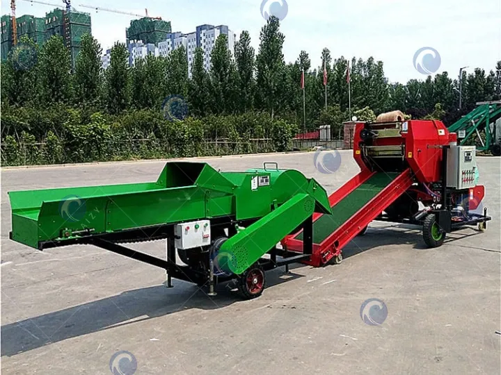 chaff cutting machine combined with silage baler