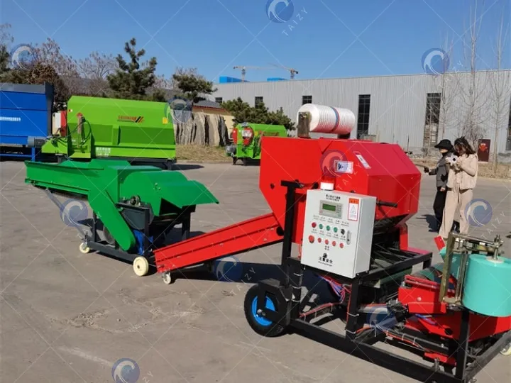 forage cchopper with silage baler