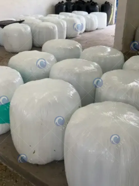 photos of silage bales sent by customer