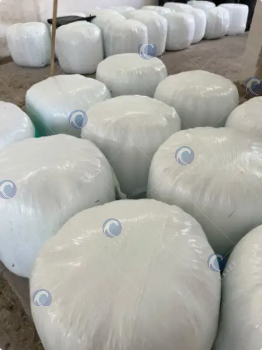 silage bales display