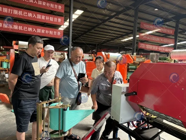 client visit silage baler machine