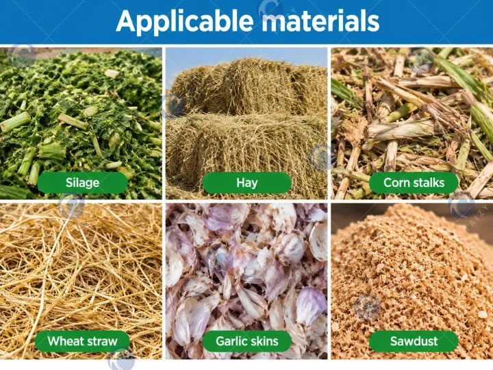 applicable materials of hydraulic baler machine